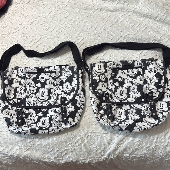 Two identical Disney Parks Mickey Mouse Satchel Purse With Adjustable Straps - Picture 1 of 14